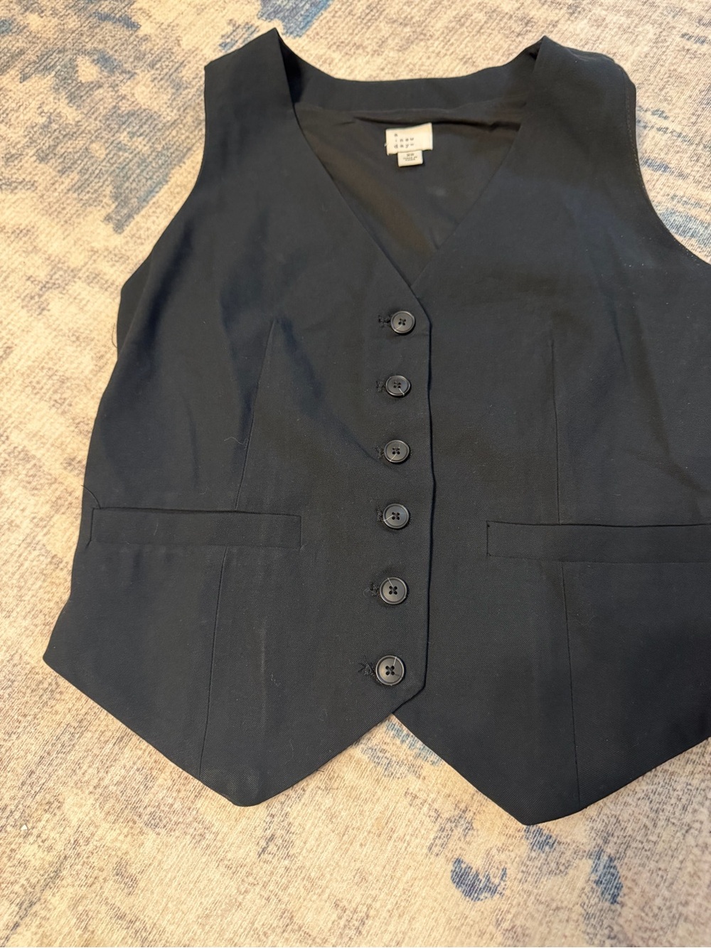 a new day Black Classic Tailored Button-Up Vest